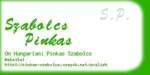 szabolcs pinkas business card